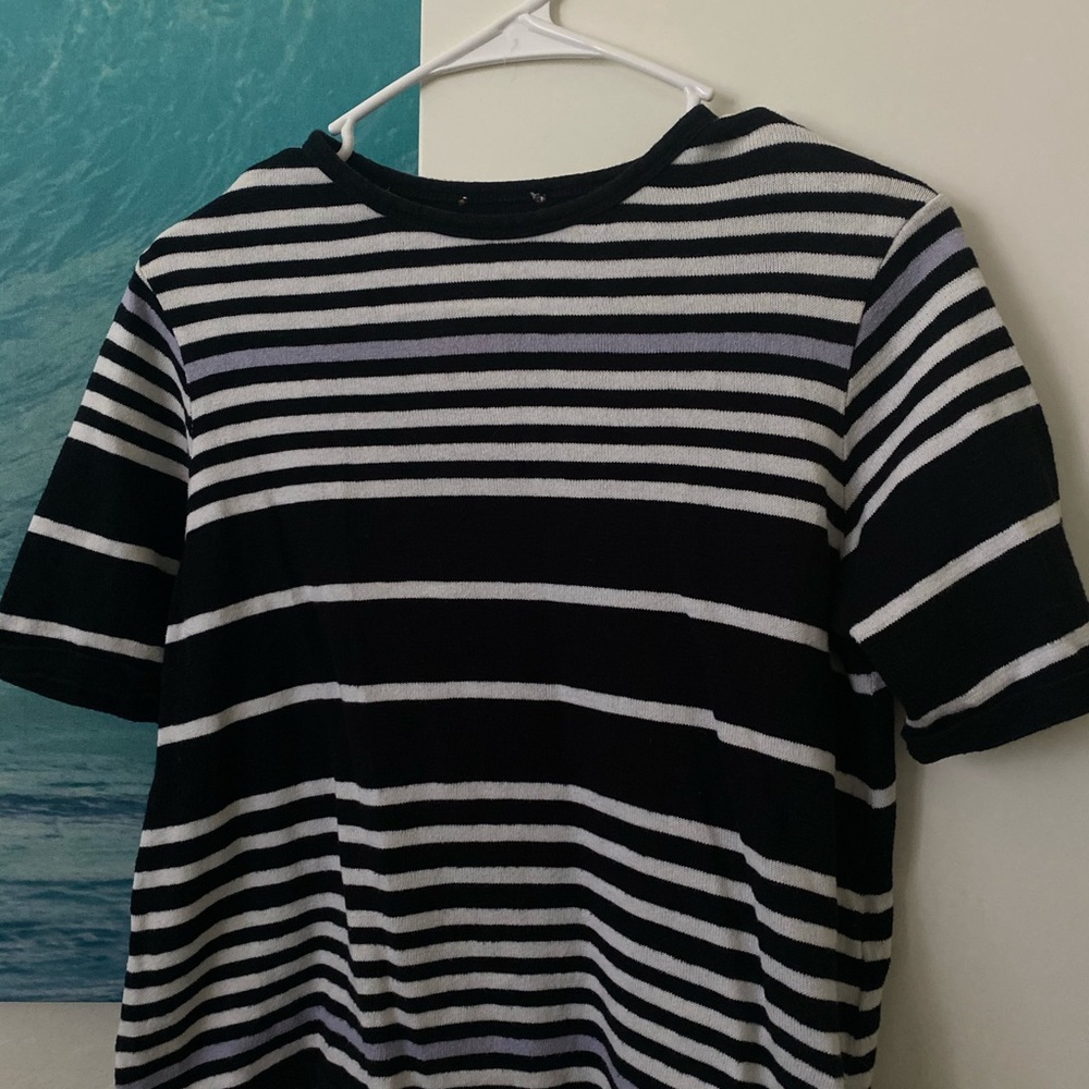 Zara striped blue top